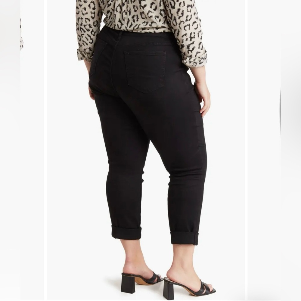 kut from the kloth Katy KUT boyfriend jeans black plus size NWT